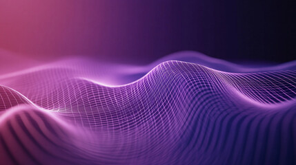 abstract purple and pink digital grid wave background
