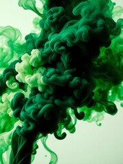 Black green smoke abstract background acrylic paint underwater explosion swirling ink Smoke Explosion Backdrop