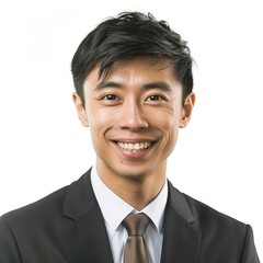 Poster - Portrait, lawyer and Asian business man isolated on a transparent png background. 