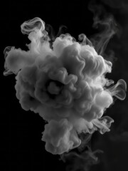 A black and white smoke cloud Smoke Explosion Backdrop