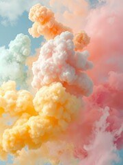 Multi colored watercolor wallpaper Smoke Explosion Backdrop