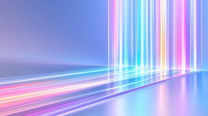 Poster - Abstract Neon Light Background with Colorful Stripes and Glowing Lines