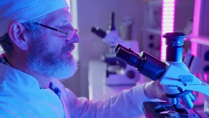 Wall Mural - scientist analyzing samples in innovative laboratory with advanced technology