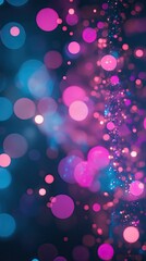 Wall Mural - Vibrant bokeh background showcasing soft, colorful lights in shades of pink and blue, perfect for creative designs and artistic projects.
