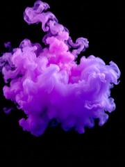 Purple and blue smoke on the black background colorful smoke isolated Smoke Explosion Backdrop