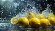 © MakoPoko - Bright lemons splashing into a fresh juice burst creating a vibrant energetic scene
