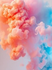 Abstract orange pink and blue color explosion Smoke Explosion Backdrop