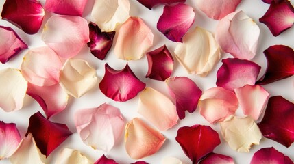 Poster - Colorful Rose Petals for Floral Arrangements and Crafts