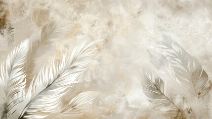 Wall Mural - Soft Feather Background with Subtle Textures and Colors