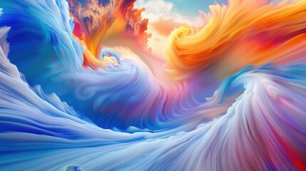 Poster - Colorful Swirls in a Vibrant Abstract Background