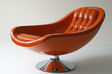 Poster - Orange Swivel Armchair