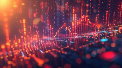 Poster - Abstract Data Visualization with Bright Colors