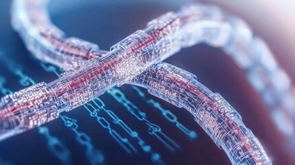Poster - Futuristic Data Connection with Digital Vibes