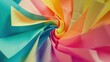 © buraratn - Vibrant Spiral of Colorful Paper in Bright Tones