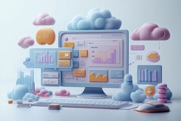 Canvas Print - Cloud Computing and Data Analytics