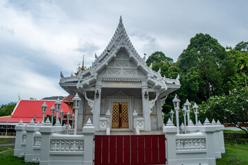 white Building at Wat Kathu temple, Phuket may 2024
