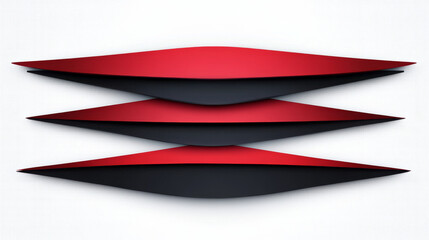 Wall Mural - Abstract geometric shapes in red and black.