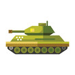 © Graphic toons - Tank Land Transport isolated flat vector illustration on white background