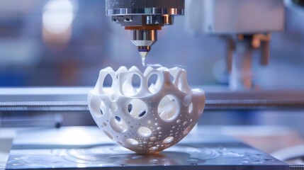 Poster - Uncover the advancements in digital manufacturing, where 3D printing and automated systems streamline production processes.
