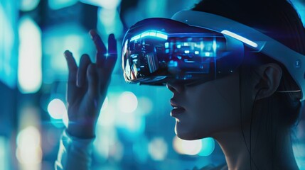 Poster - Uncover the advancements in virtual reality technology driving the metaverse, from haptic feedback to lifelike graphics and beyond