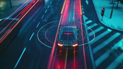 Poster - Uncover the role of AI in autonomous vehicles, where smart sensors and AI systems enable safe navigation and efficient driving