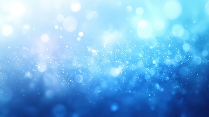 Poster - Abstract blue background with bokeh effect: Soft, out-of-focus bokeh lights in different shades of blue, creating a dreamy and atmospheric abstract background.