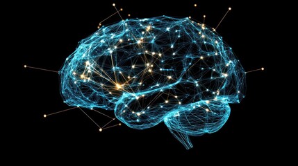 Poster - AI brain for medical research, aiding in the discovery of new treatments and diagnostics through AI-driven data analysis.
