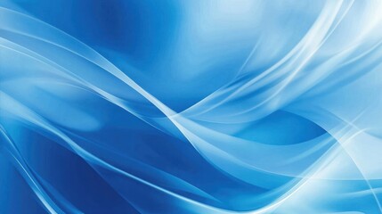 Poster - Blue abstract background vector: Vectorized blue abstract background with smooth lines and shapes, scalable for any design need.