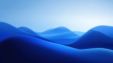 Poster - Blue abstract design: Minimalist blue abstract shapes floating in a sea of varying blue tones, perfect for presentations or branding.
