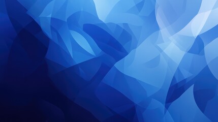 Poster - Blue abstract design: Minimalist blue abstract shapes floating in a sea of varying blue tones, perfect for presentations or branding.