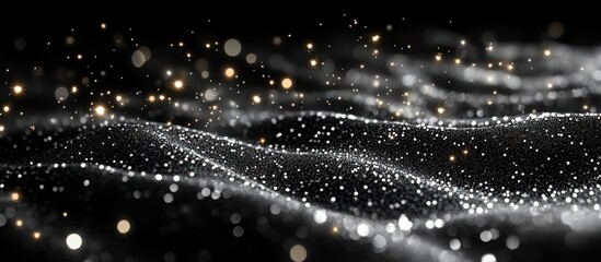 Wall Mural - abstract black and gold glittering texture