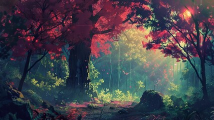 Poster - Enchanted Forest: A Dreamy Landscape