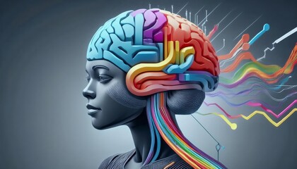 Poster - This image symbolizes the human brain and the complex neural connections that drive our thoughts, emotions, and actions. It represents the intricate network of neurons, the flow of information, and th