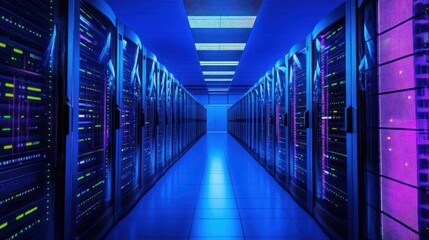 Wall Mural - renewable energy for data centers, enabling energy-intensive data centers to operate sustainably by 