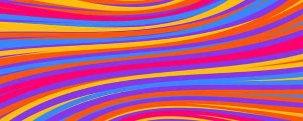 Poster - Abstract background of smooth flowing waves of vibrant colors. Minimalist modern graphic design element.