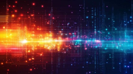 Digital background for tech, AI, data, audio, graphics, and more
