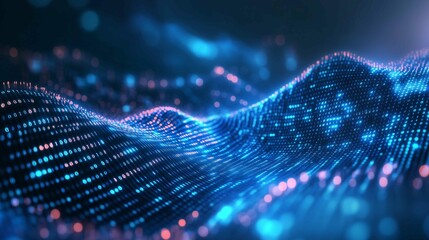 Digital background for tech, AI, data, audio, graphics, and more