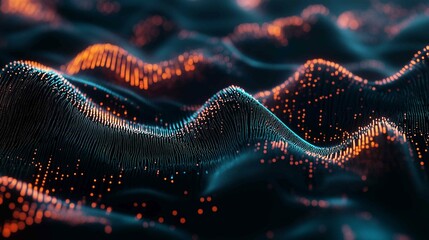 Digital background for tech, AI, data, audio, graphics, and more