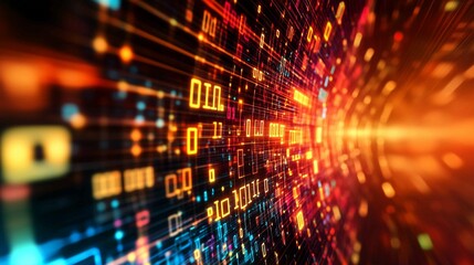 Digital background for tech, AI, data, audio, graphics, and more