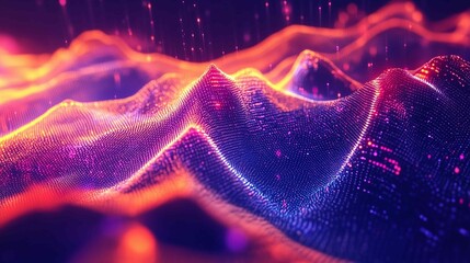 Digital background for tech, AI, data, audio, graphics, and more