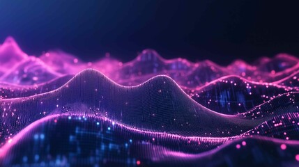 Digital background for tech, AI, data, audio, graphics, and more