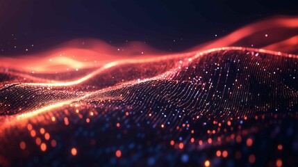 Wall Mural - Digital background for tech, AI, data, audio, graphics, and more