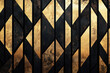 © KirKam - Gold and black geometric pattern on black background, creating a sleek and sophisticated design.