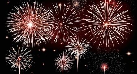 Black theme abstract sparkles and fireworks background wallpaper