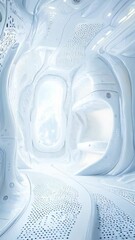 Wall Mural - Futuristic spaceship interior