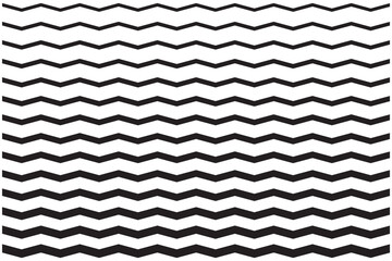 Wall Mural - regular black and white zigzag chevron pattern, seamless zig zag line texture abstract geometry back