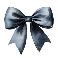 Wall Mural - Elegant gray watercolor bow, perfect for gift wrapping, decorations, and creative projects, adding a touch of sophistication.