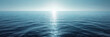 © Vovmar - Sea horizon line long horizontal banner. Beautiful sea landscape.