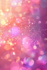 Poster - close up vertical illustration of an abstract shiny glittery bokeh wallpaper background