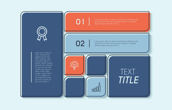 Flat design infographic, table of contents, flow charts, presentations, web sites, banners.